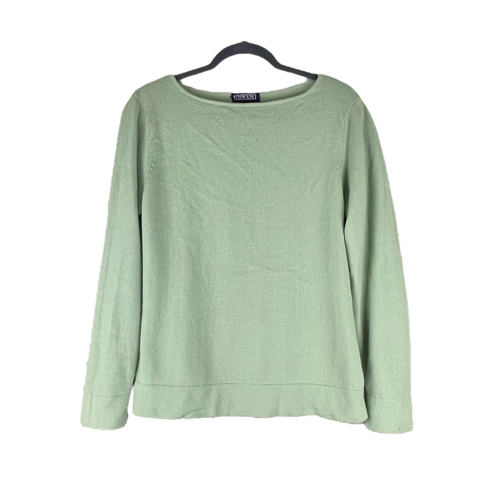Lands' End 100% CASHMERE Boatneck Sweater MEDIUM